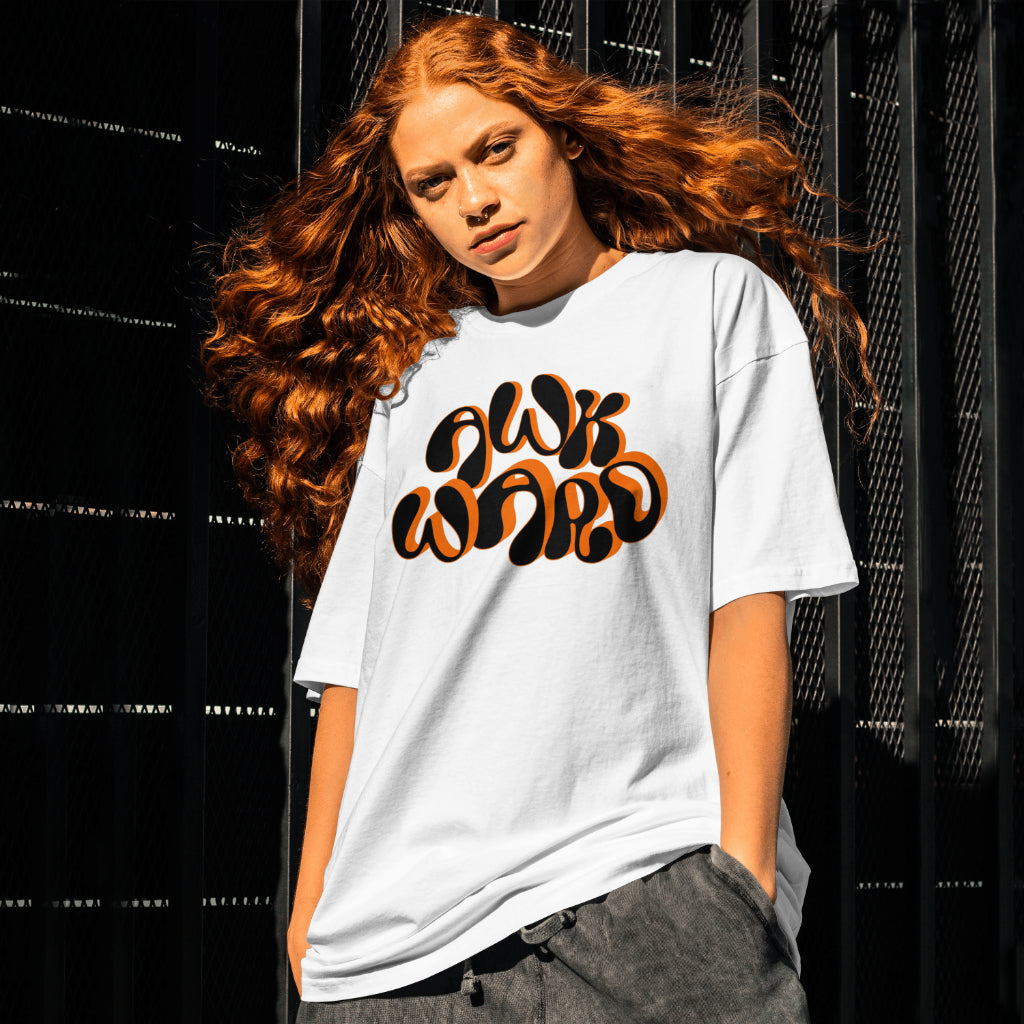 Awkward Graphic Oversized T-Shirt – Unisex Drop Shoulder Tee