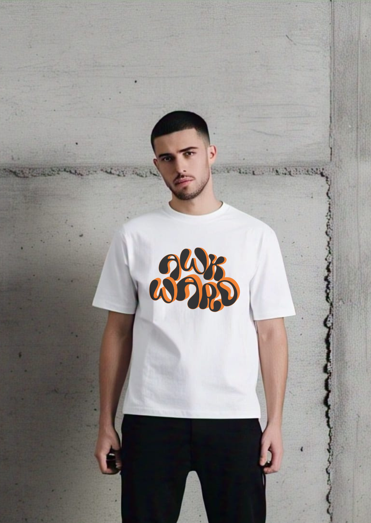 Awkward Graphic Oversized T-Shirt – Unisex Drop Shoulder Tee